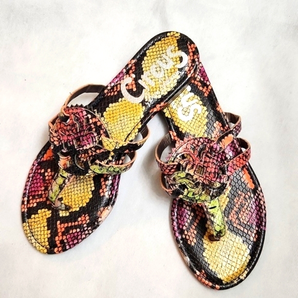 Circus by Sam Edelman Canyon Flat Snake Print sandals (womens size 7) - Picture 2 of 5
